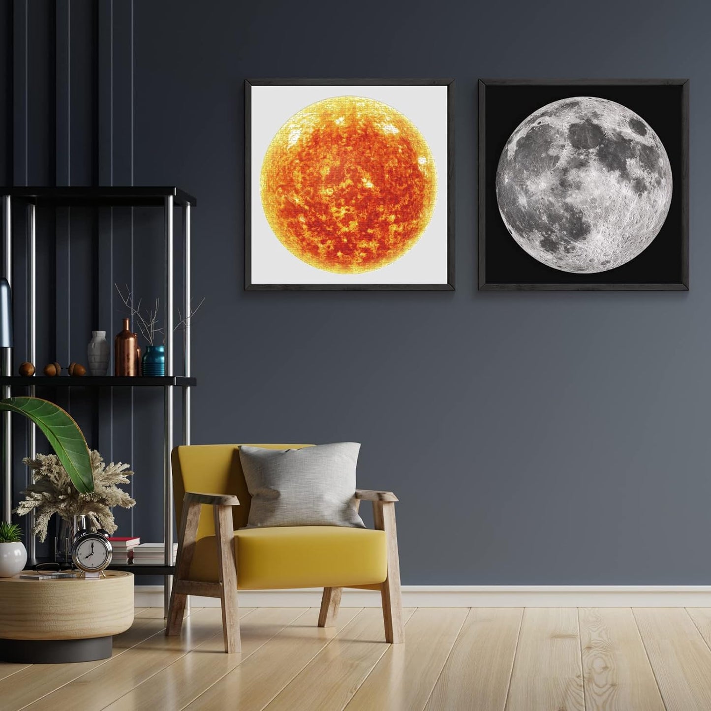 1000-piece puzzle for adults, featuring a high-resolution space moon design, round shape, matte finish, and dust-free technology.