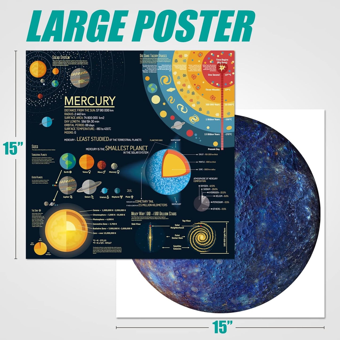 1000-piece puzzle for adults, featuring a high-resolution space moon design, round shape, matte finish, and dust-free technology.